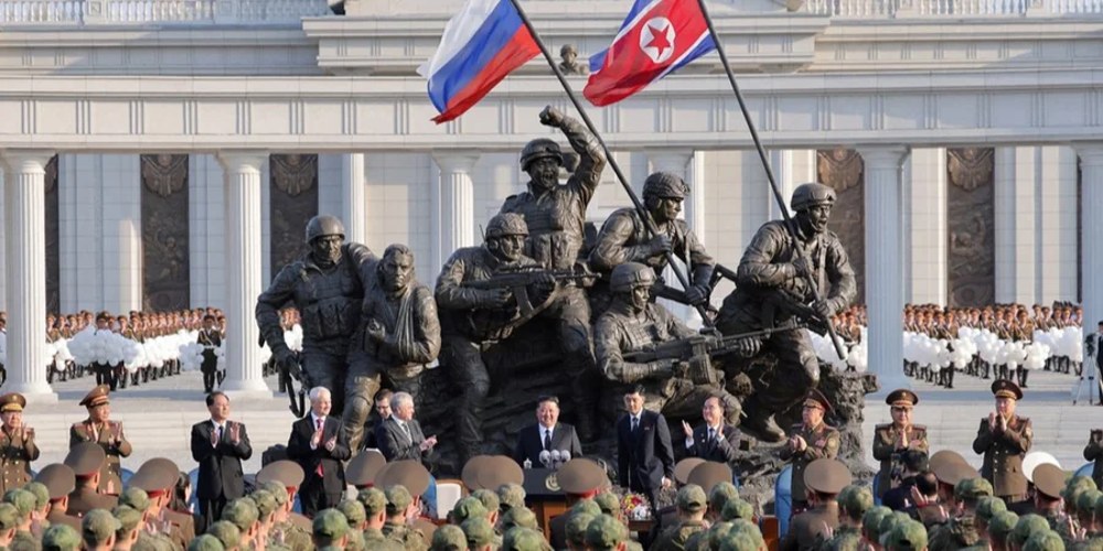 Відкриття меморіалу солдатам із Північної Кореї, загиблим у Курській області, Пхеньян, квітень 2026 року
