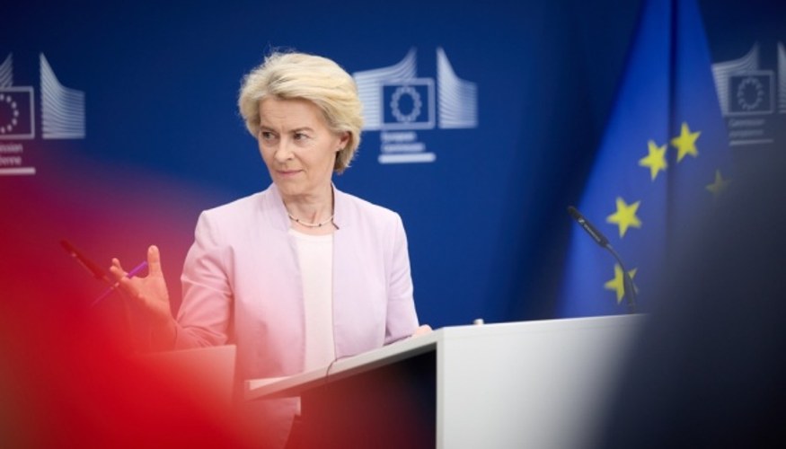 Президентка Європейської комісії Урсула фон дер Ляєн під час пресконференції в Києві 15 липня 2026 року
