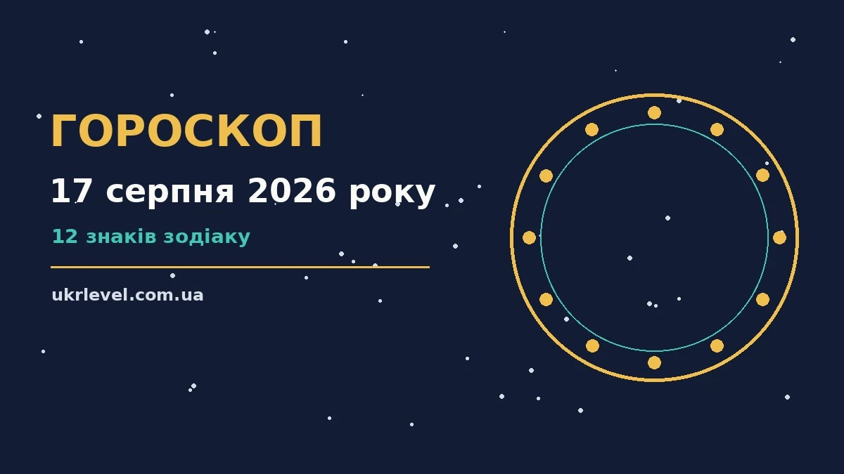 Гороскоп на 17 серпня 2026 року: на що звернути увагу для спокійних і точних рішень