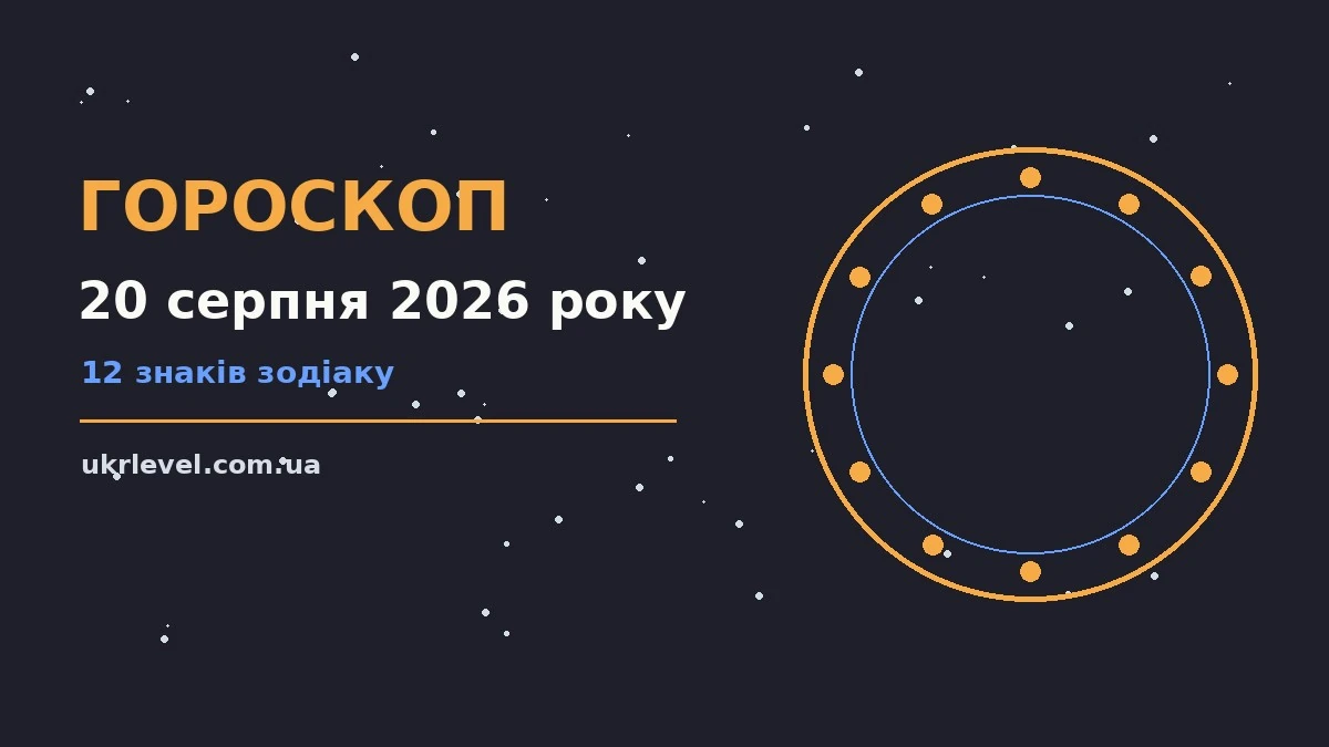 Гороскоп на 20 серпня 2026 року: на що звернути увагу для спокійних і точних рішень