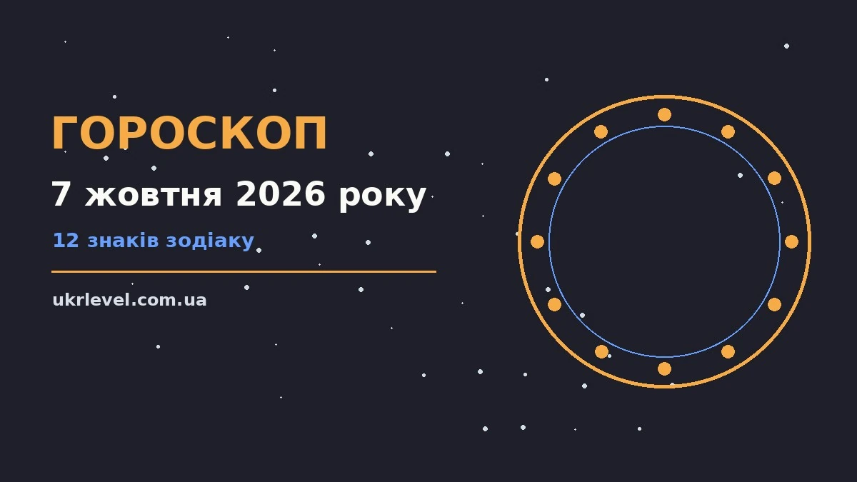 Гороскоп на 7 жовтня 2026 року: символічне зображення нічного зоряного неба над міською стрічкою вогнів